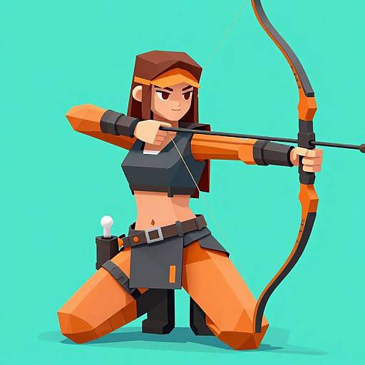 Fantasy Female Rogue Hunter Character