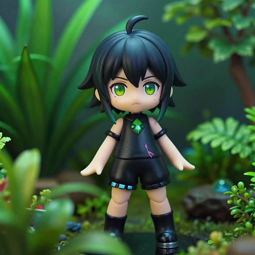 Hyper-Detailed SuiginTou Figurine in Space Garden