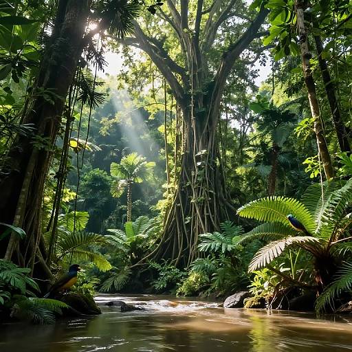 Lush Hyper-Realistic Jungle Landscape