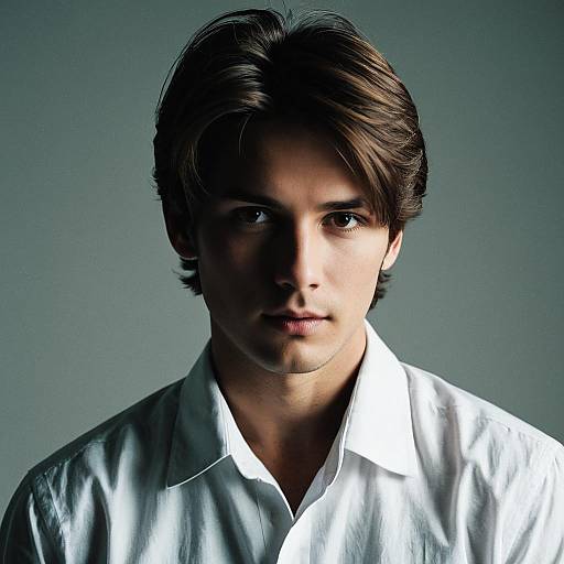 Portrait of Young Man in White Shirt