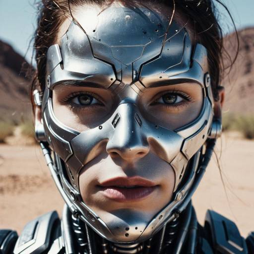 Hyperrealistic Cyborg Portrait in Heat