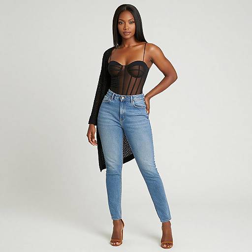 Confident Black Woman in Stylish Outfit