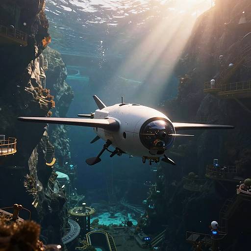 Futuristic Underwater Research Lab
