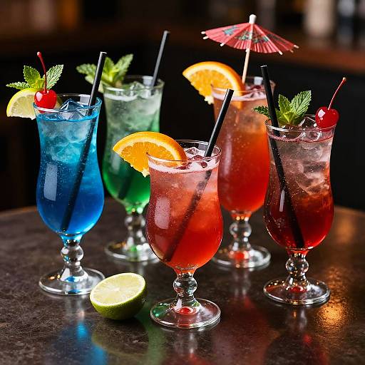 Vibrant Colorful Cocktail Photography