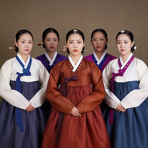 Elegant Group in Traditional Hanbok