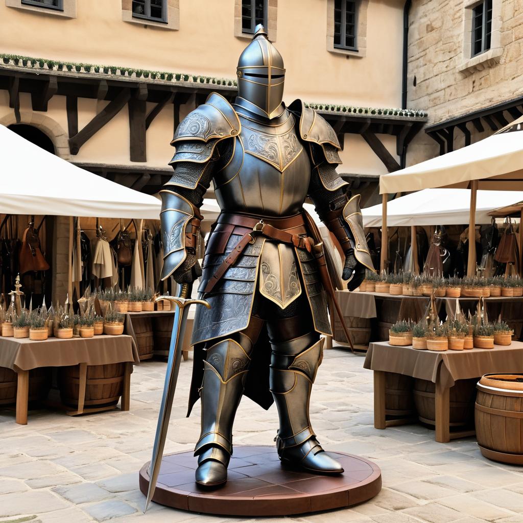 Hyper-Realistic Knight in Medieval Festival