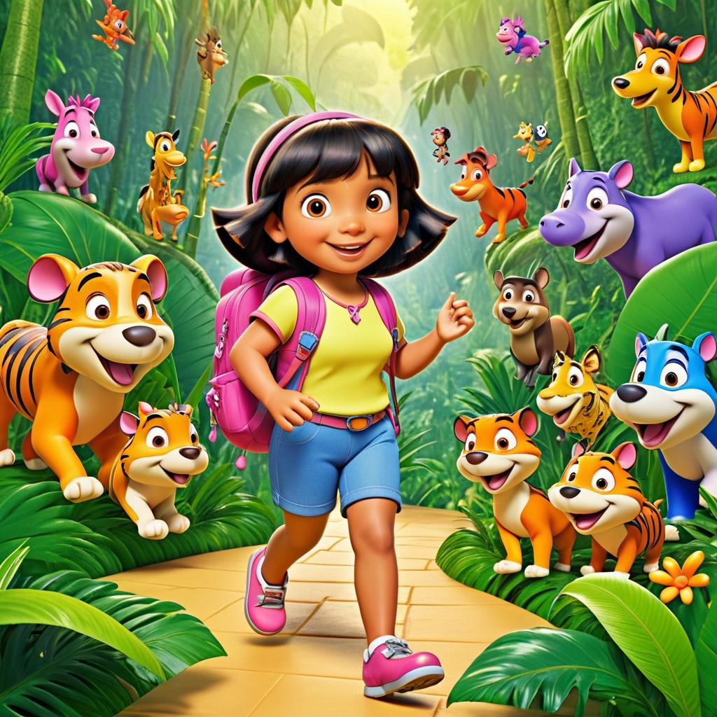 Dora the Explorer in Playful Jungle Adventure