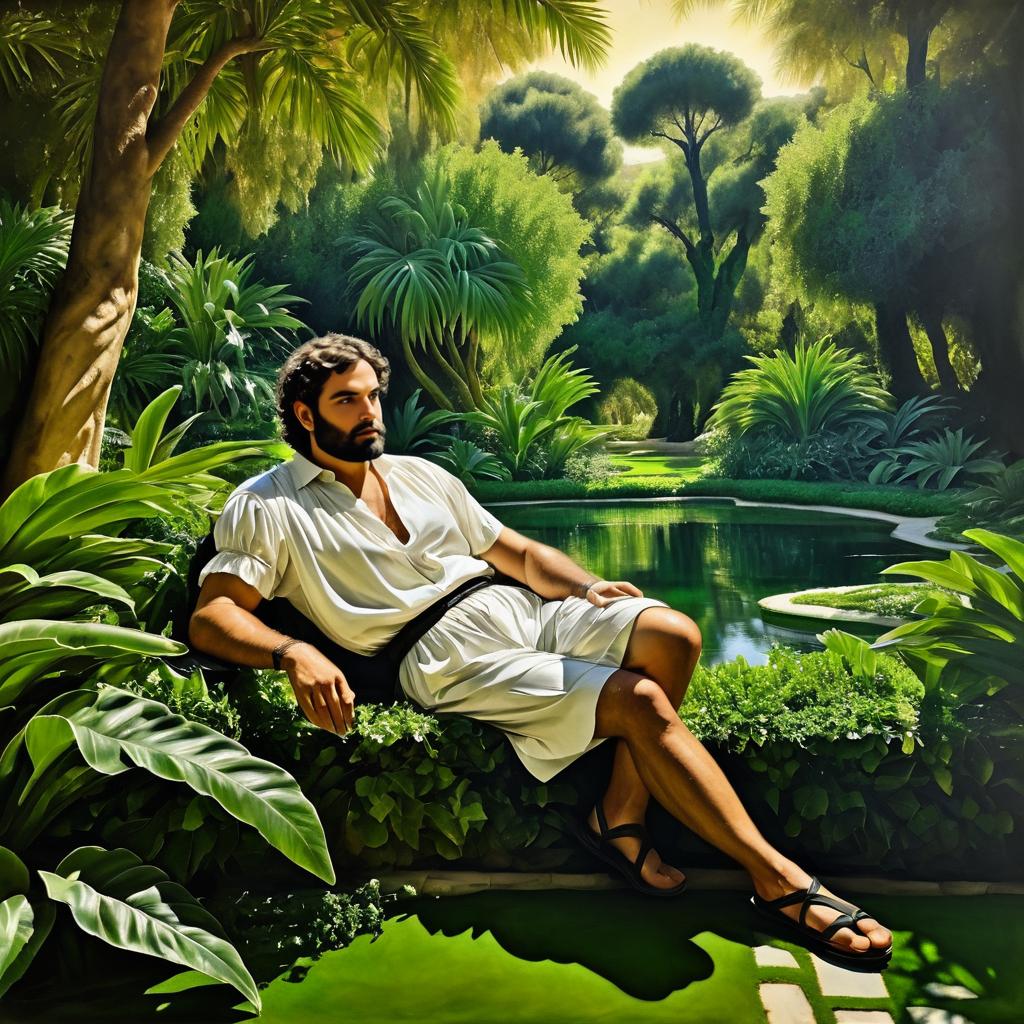 Epic Portrait of a Relaxing Philosopher