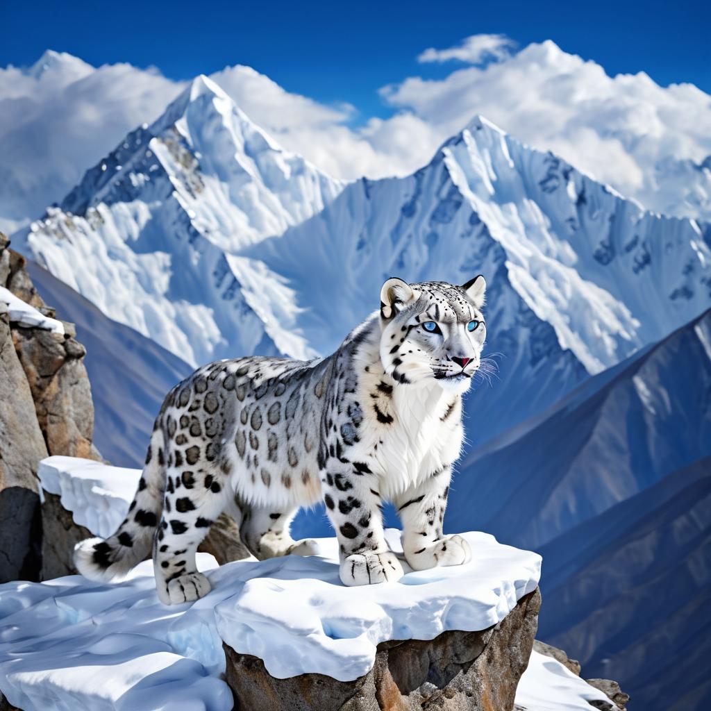 Majestic Snow Leopard in the Himalayas