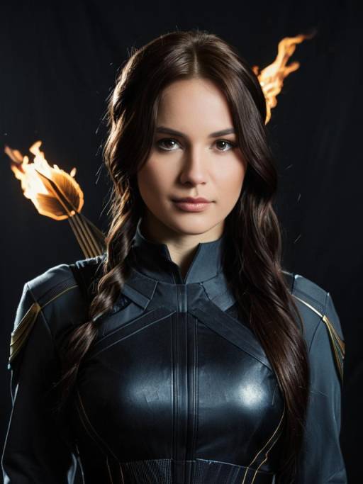 Woman in Mockingjay Costume Portrait