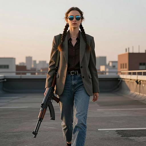 Stylized Portrait of a Confident Woman