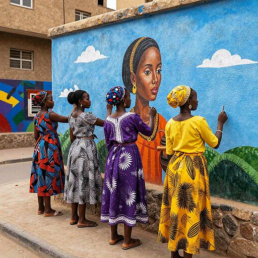 Ethiopian Women Artists Creating Vibrant Murals