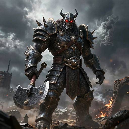 Enormous Barbarian Monster with Axe