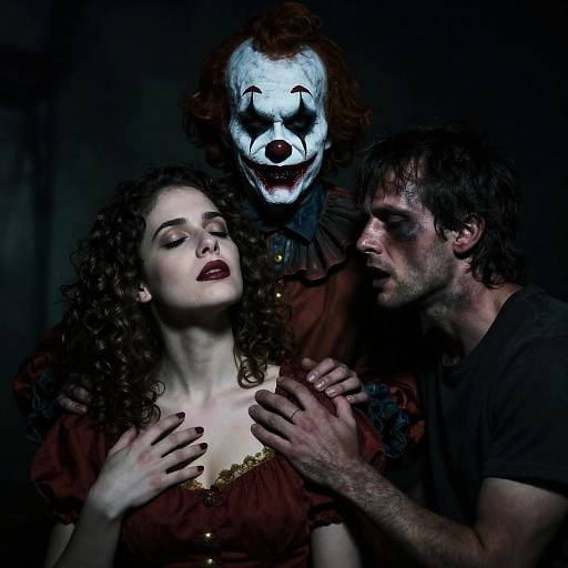 Eerie Portrait of Shadows and Fear