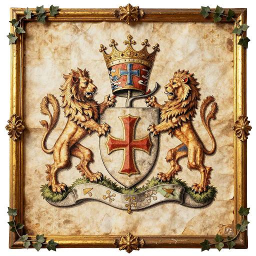 Medieval Royal Coat of Arms Parchment
