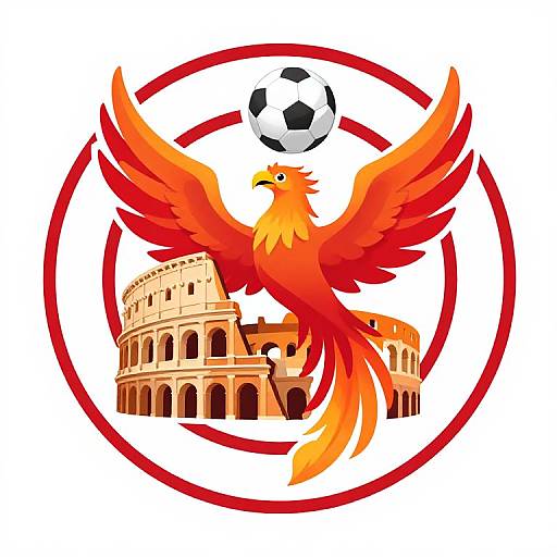 Phoenix Soccer Logo Over Colosseum