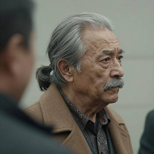 Intense Gaze of an Older Man