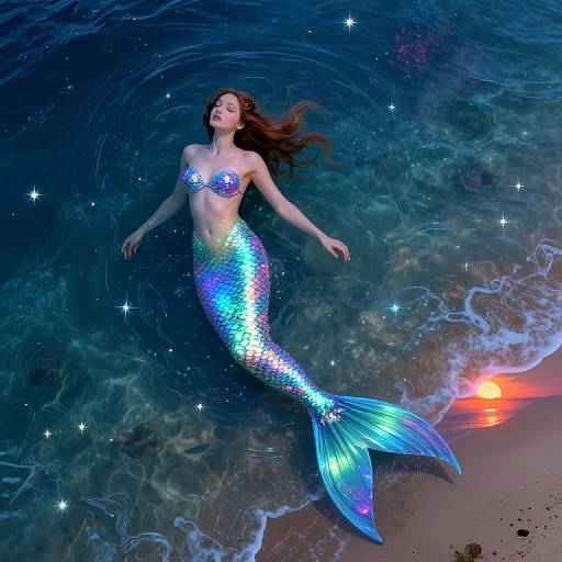 Surreal Pre-Raphaelite Mermaid Dreamscape