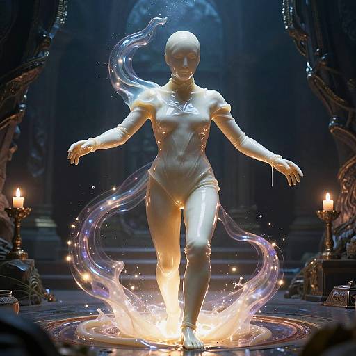 Mystical Latex Ritual Fantasy Scene