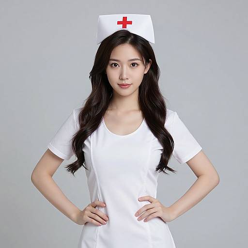 Woman in Nurse Uniform Costume
