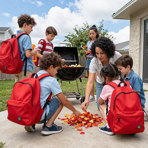 Family Backyard Barbecue with Kids