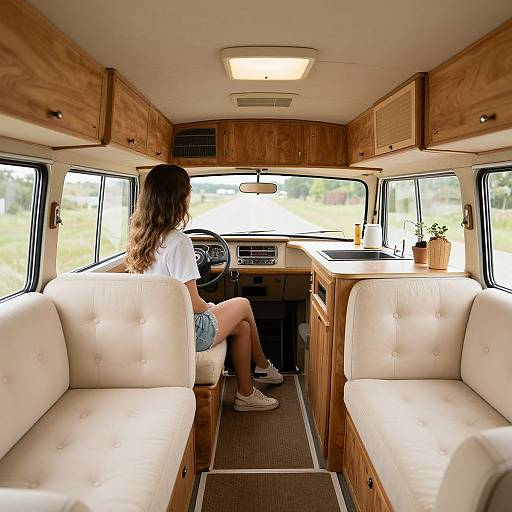 Cozy Retro Volkswagen Bus Interior