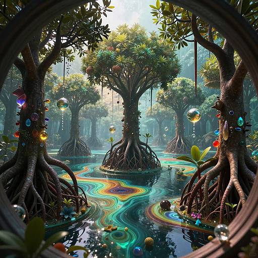 Shamanic Floating Mangrove Micro-Archipelago Dream