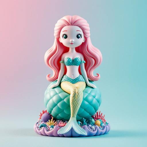 3D Expressionism Mermaid Figurine