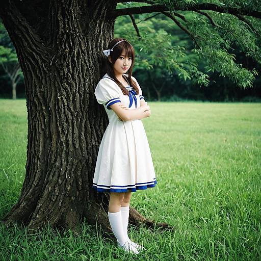 Female Nanami Kento Cosplay Outdoors