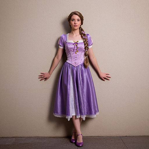 Tangled Rapunzel Styled Purple Dress