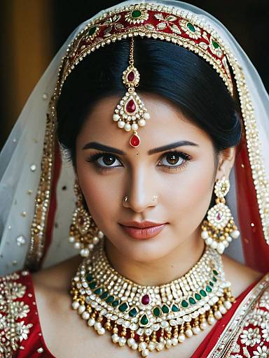 Realistic Bridal Panetar Choli Portrait