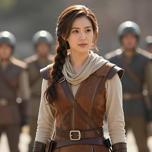 Woman in Brown and Beige Padme-Inspired Costume Outdoors