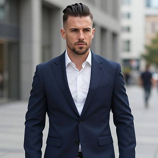 Confident Fit Man with Classic Comb Over