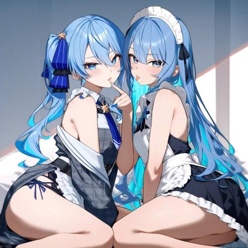 Virtual YouTubers in Colorful Maid Outfits