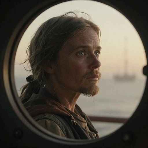 Hyperrealistic Portrait of Sea-Worn Girl