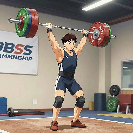 Dynamic Weightlifter Clean and Jerk