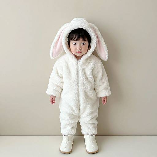 Child in White Bunny Suit