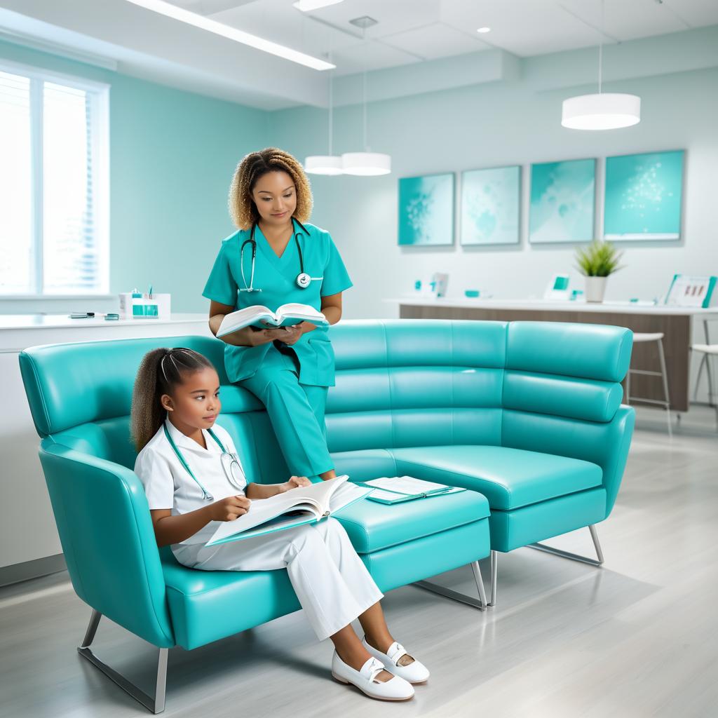 Vibrant School Nurse and Young Girl Portrait