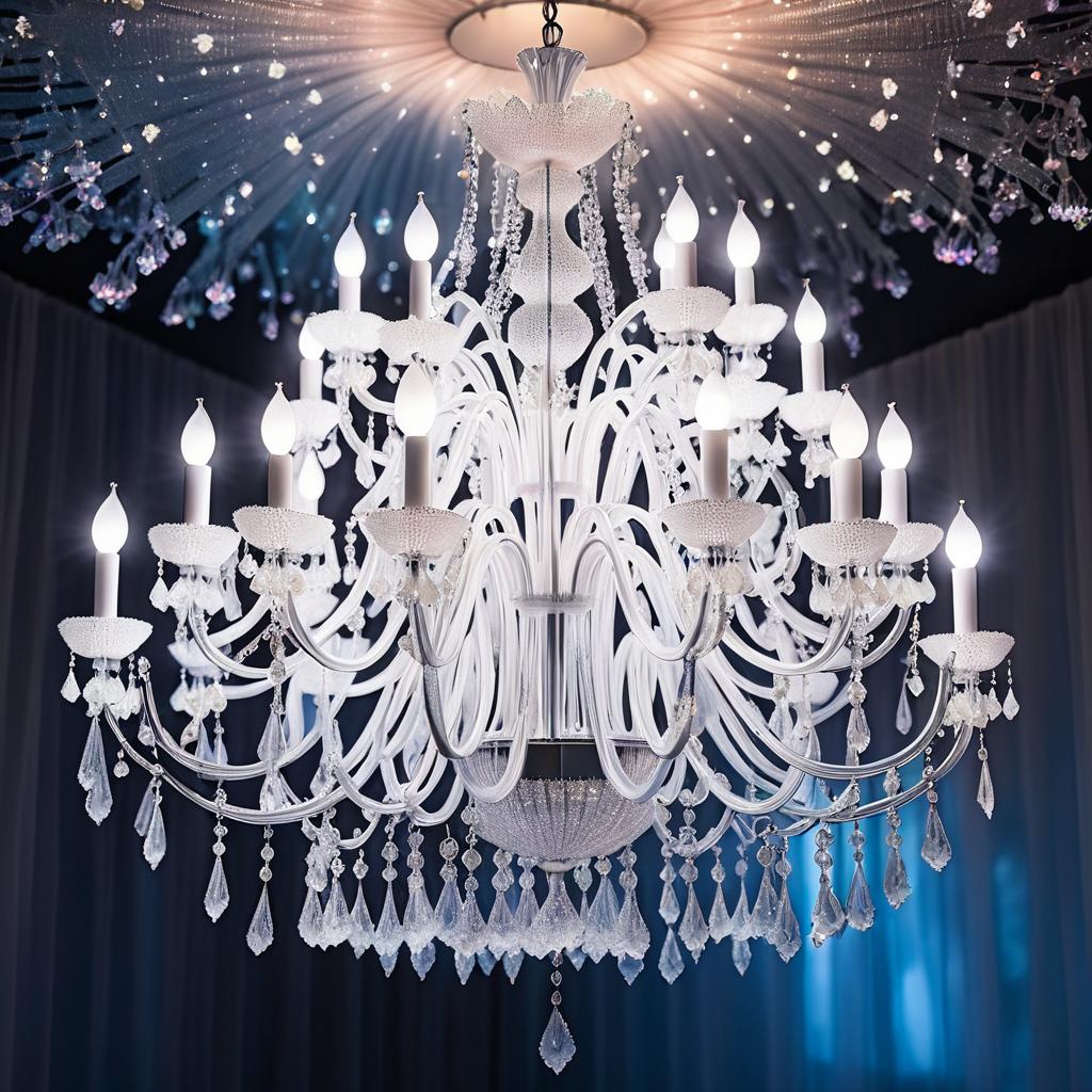 Ethereal Crystal Chandelier Photography Art