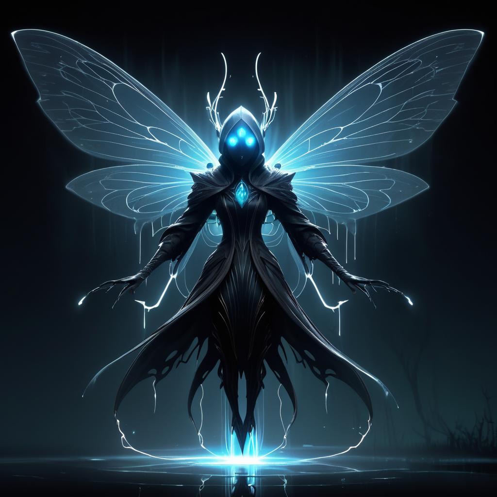 Eerie Specter with Moth Companion Design