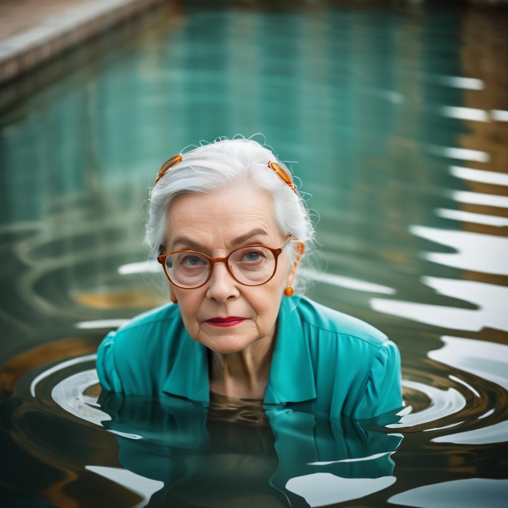 Elegant Elderly Woman in Serene Portrait