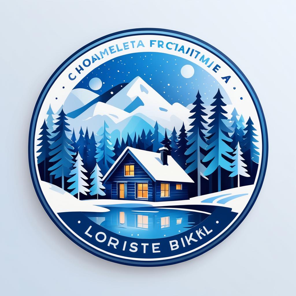 Cozy Winter Badge Logo Design