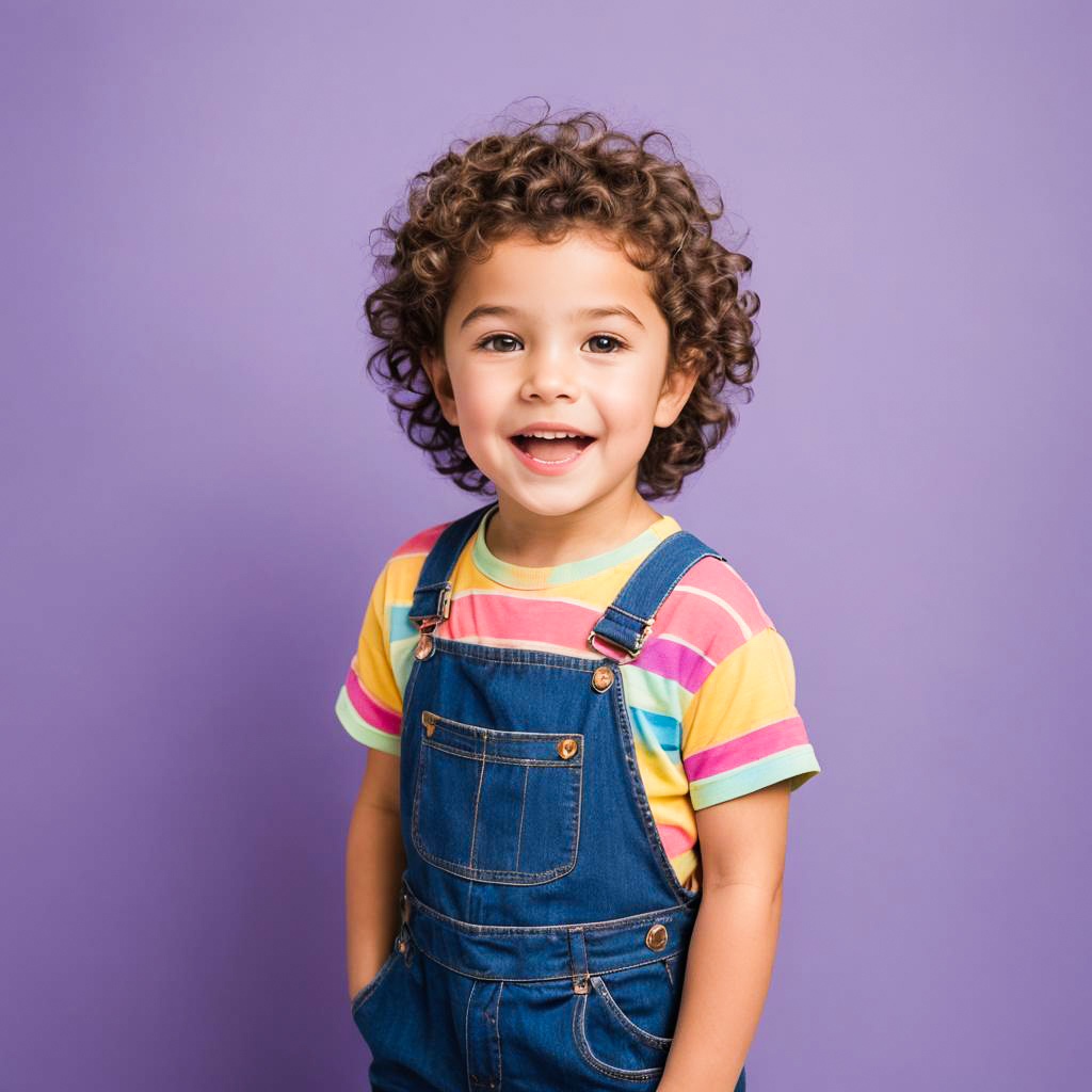 80s Themed Photo-Shoot of Surprised Boy