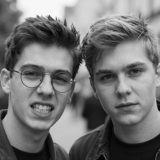 Intense Portrait of Two Young Men