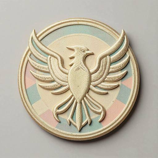 Retro 1970s Phoenix Badge Artwork