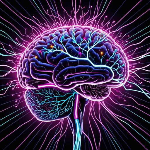 Bioelectromagnetism Human Brain and Heart Illustration