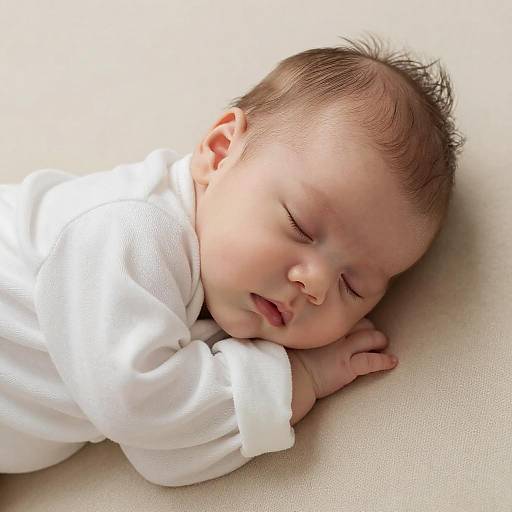 Charming Close-Up of a Sleeping Baby