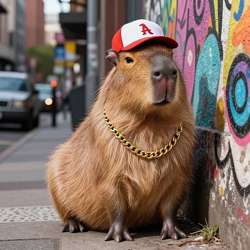 Gigachad Capybara Urban Vibes