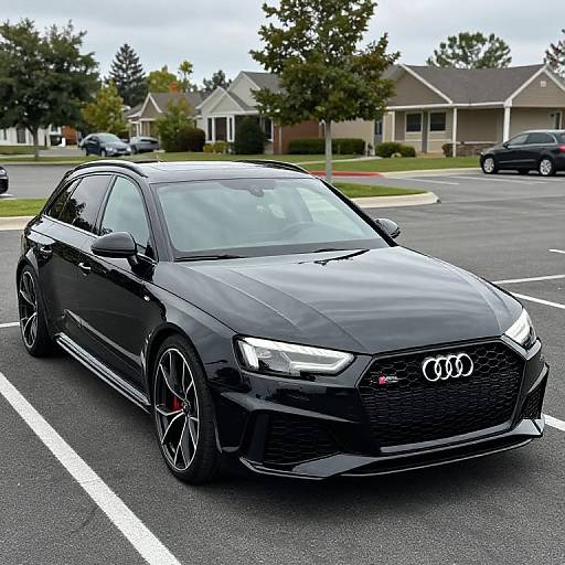 Black Audi RS4 Sporty Car Showcase