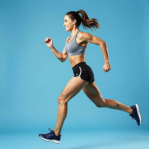 Energetic Fit Woman Running